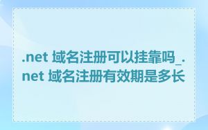 .net 域名注册可以挂靠吗_.net 域名注册有效期是多长