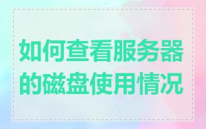 如何查看服务器的磁盘使用情况