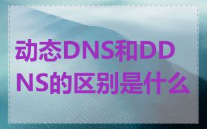 动态DNS和DDNS的区别是什么