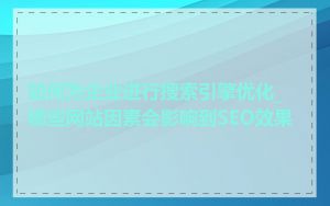 如何为企业进行搜索引擎优化_哪些网站因素会影响到SEO效果