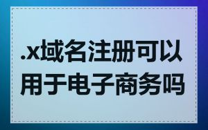 .x域名注册可以用于电子商务吗