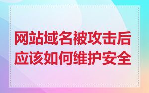 网站域名被攻击后应该如何维护安全