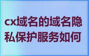 cx域名的域名隐私保护服务如何