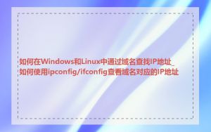 如何在Windows和Linux中通过域名查找IP地址_如何使用ipconfig/ifconfig查看域名对应的IP地址