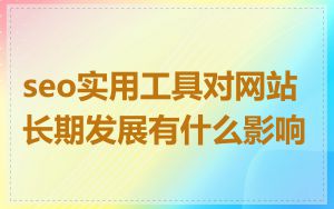 seo实用工具对网站长期发展有什么影响