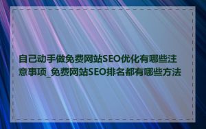 自己动手做免费网站SEO优化有哪些注意事项_免费网站SEO排名都有哪些方法