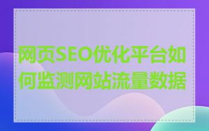 网页SEO优化平台如何监测网站流量数据