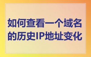 如何查看一个域名的历史IP地址变化