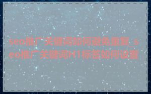 seo推广关键词如何避免重复_seo推广关键词H1标签如何设置
