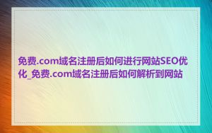 免费.com域名注册后如何进行网站SEO优化_免费.com域名注册后如何解析到网站