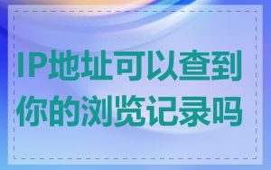 IP地址可以查到你的浏览记录吗