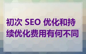 初次 SEO 优化和持续优化费用有何不同