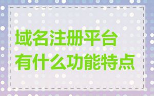域名注册平台有什么功能特点