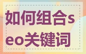 如何组合seo关键词