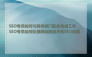 SEO专员如何与其他部门配合完成工作_SEO专员如何处理网站的技术性SEO问题