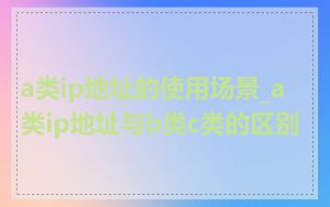 a类ip地址的使用场景_a类ip地址与b类c类的区别