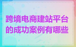 跨境电商建站平台的成功案例有哪些