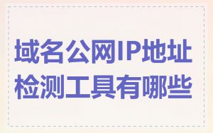 域名公网IP地址检测工具有哪些