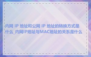 内网 IP 地址和公网 IP 地址的转换方式是什么_内网IP地址与MAC地址的关系是什么