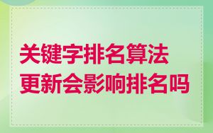 关键字排名算法更新会影响排名吗