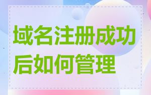 域名注册成功后如何管理