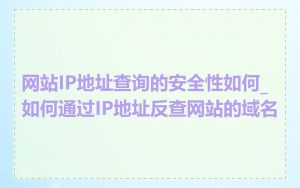 网站IP地址查询的安全性如何_如何通过IP地址反查网站的域名