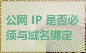 公网 IP 是否必须与域名绑定