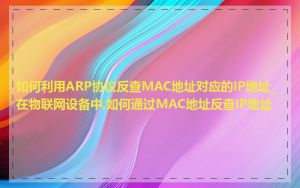 如何利用ARP协议反查MAC地址对应的IP地址_在物联网设备中,如何通过MAC地址反查IP地址