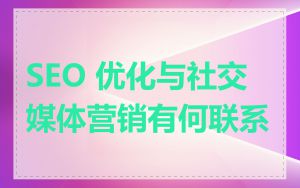 SEO 优化与社交媒体营销有何联系