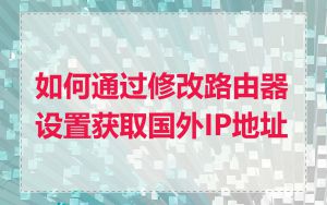 如何通过修改路由器设置获取国外IP地址