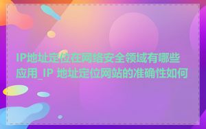 IP地址定位在网络安全领域有哪些应用_IP 地址定位网站的准确性如何
