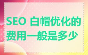 SEO 白帽优化的费用一般是多少