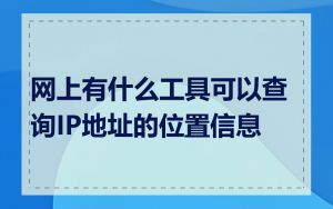 网上有什么工具可以查询IP地址的位置信息