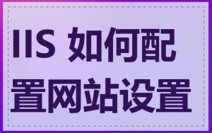 IIS 如何配置网站设置