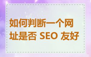 如何判断一个网址是否 SEO 友好