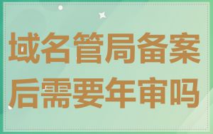 域名管局备案后需要年审吗