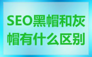 SEO黑帽和灰帽有什么区别