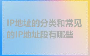 IP地址的分类和常见的IP地址段有哪些