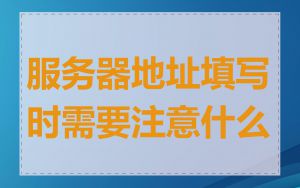 服务器地址填写时需要注意什么