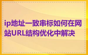 ip地址一致串标如何在网站URL结构优化中解决