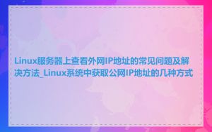 Linux服务器上查看外网IP地址的常见问题及解决方法_Linux系统中获取公网IP地址的几种方式