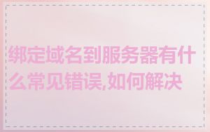 绑定域名到服务器有什么常见错误,如何解决