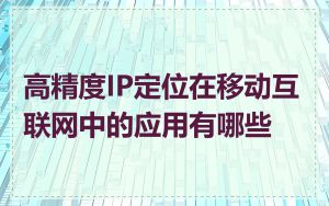 高精度IP定位在移动互联网中的应用有哪些