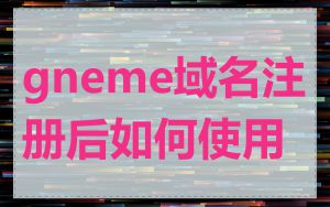 gneme域名注册后如何使用