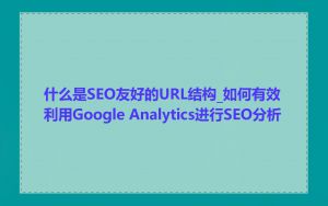 什么是SEO友好的URL结构_如何有效利用Google Analytics进行SEO分析