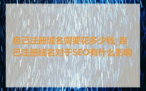 自己注册域名需要花多少钱_自己注册域名对于SEO有什么影响