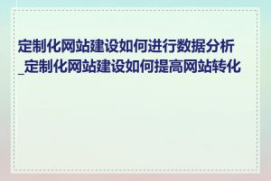 定制化网站建设如何进行数据分析_定制化网站建设如何提高网站转化率