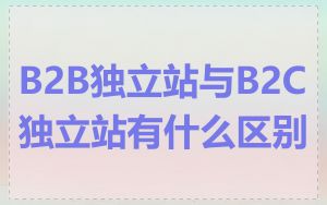 B2B独立站与B2C独立站有什么区别