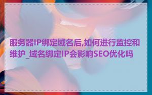 服务器IP绑定域名后,如何进行监控和维护_域名绑定IP会影响SEO优化吗