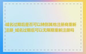 域名过期后是否可以转到其他注册商重新注册_域名过期后可以无限期重新注册吗
